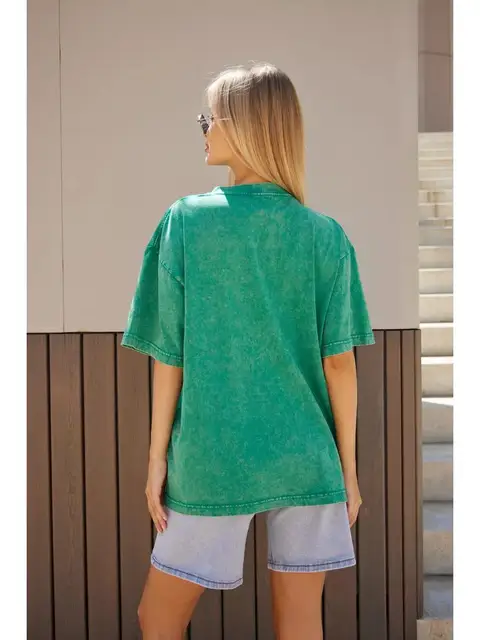 Fashion Women Cotton Solid Washed T-shirts Loose O-Neck Tee Shirts Street Casual Comfortable Short Sleeve Tops Female Clothes 2