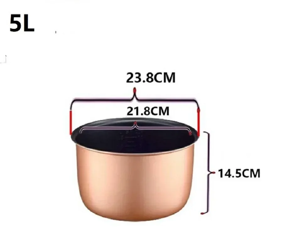 2L 3L 4L 5L Gold Rice Cooker Pot Aluminum Alloy Tank for Intelligent Rice Cookers bowl tank pressure cooker