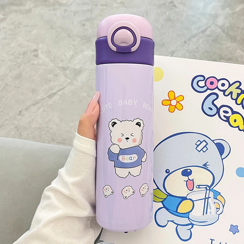 Stainless Steel Water Bottle Kids  Stainless Steel Insulated Bottle -  450ml Cute - Aliexpress