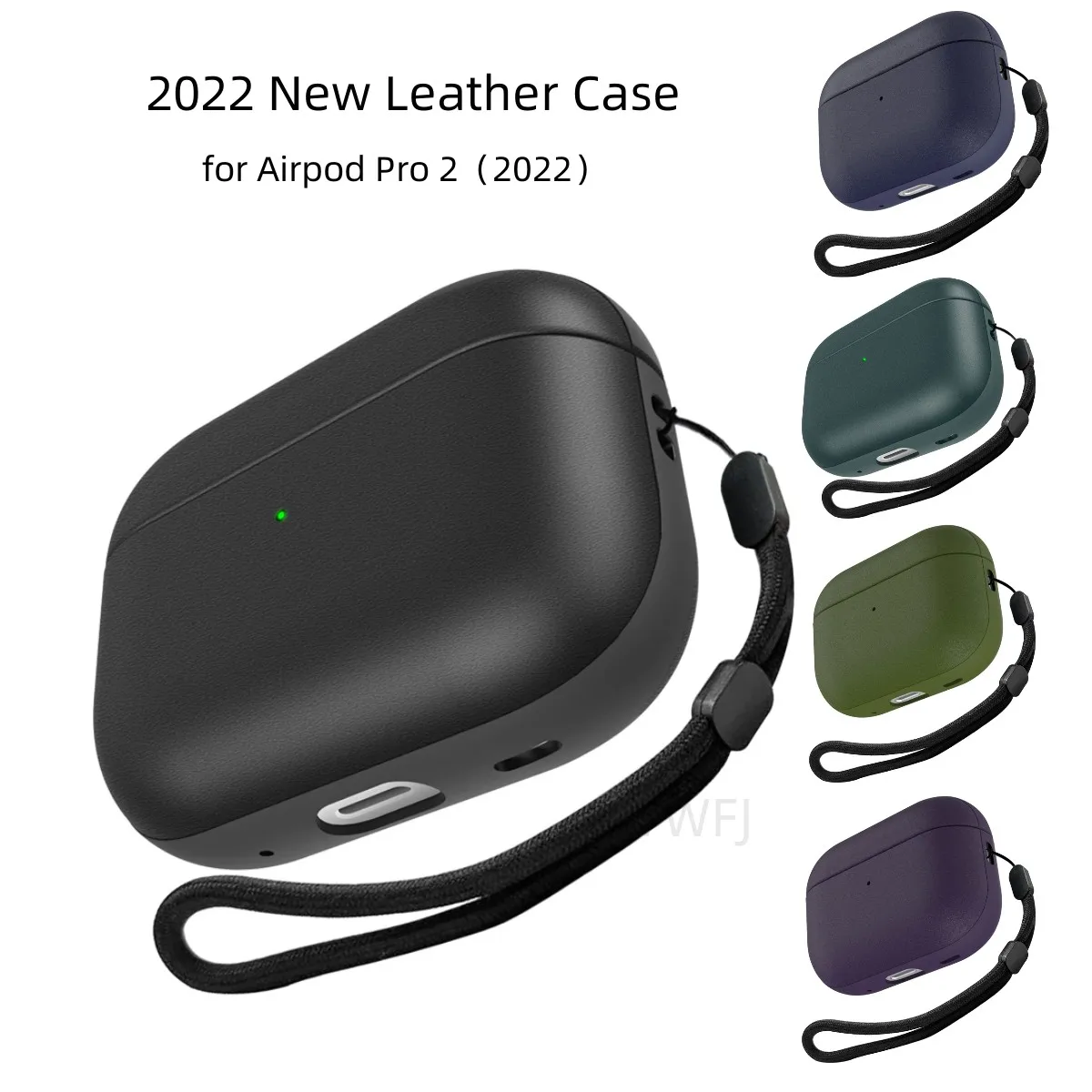 Per Airpods Pro 2Nd Gen Custodia Morbida Tpu Pu Leather Airpod Pro 2 Custodia Protettiva Per Custodia Per Airpod 1 2 3 Pro Con Cordino