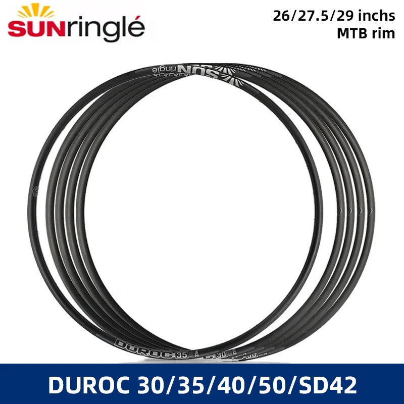 SUNRingle DUROC 30/35/40/50/SD37/SD42 Bicycle rim Aluminum alloy Mountain bike 29 27.5 inch 28/32 holes XC/AM/FR/DH Tubeless rim