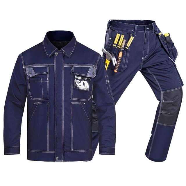 Mechanic Multi-Pocket Workwear Jacket and Trousers