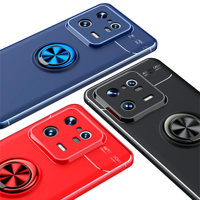Per Cover Xiaomi 13 Pro Custodia Per Xiaomi 13 Pro Capas Antiurto Soft Stander Ring Supporto Magnetico Funda Xiaomi Mi 13 Lite Pro