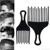 1pc Insert Afro Hair Pick Comb Wide Comb Teeth Hair Fork Brush Man Oil Head Hair Plastic Gear Comb Curly Afro Hairdressing Tools 2