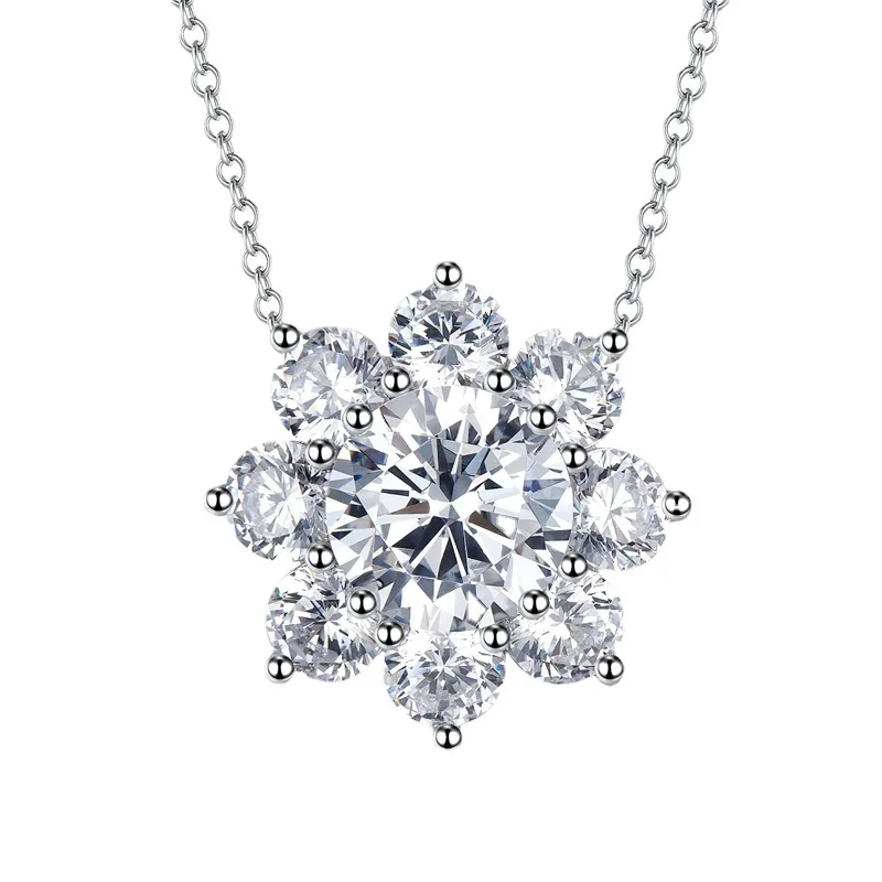 

Новинка 2023, аксессуары, серебро пробы, инкрустированное высокоуглеродистыми бриллиантами, блестящее женское украшение 40 + 3, модное универсальное