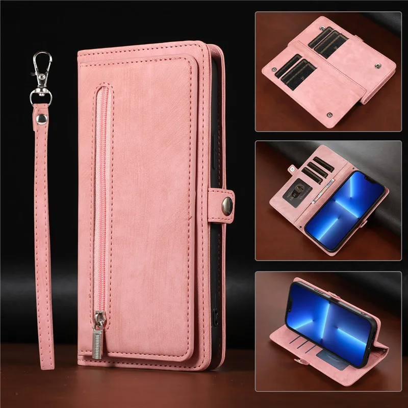 Flip Con Tasca Carta D'Identità E Cinturino IPhone Rosa - Foto 7