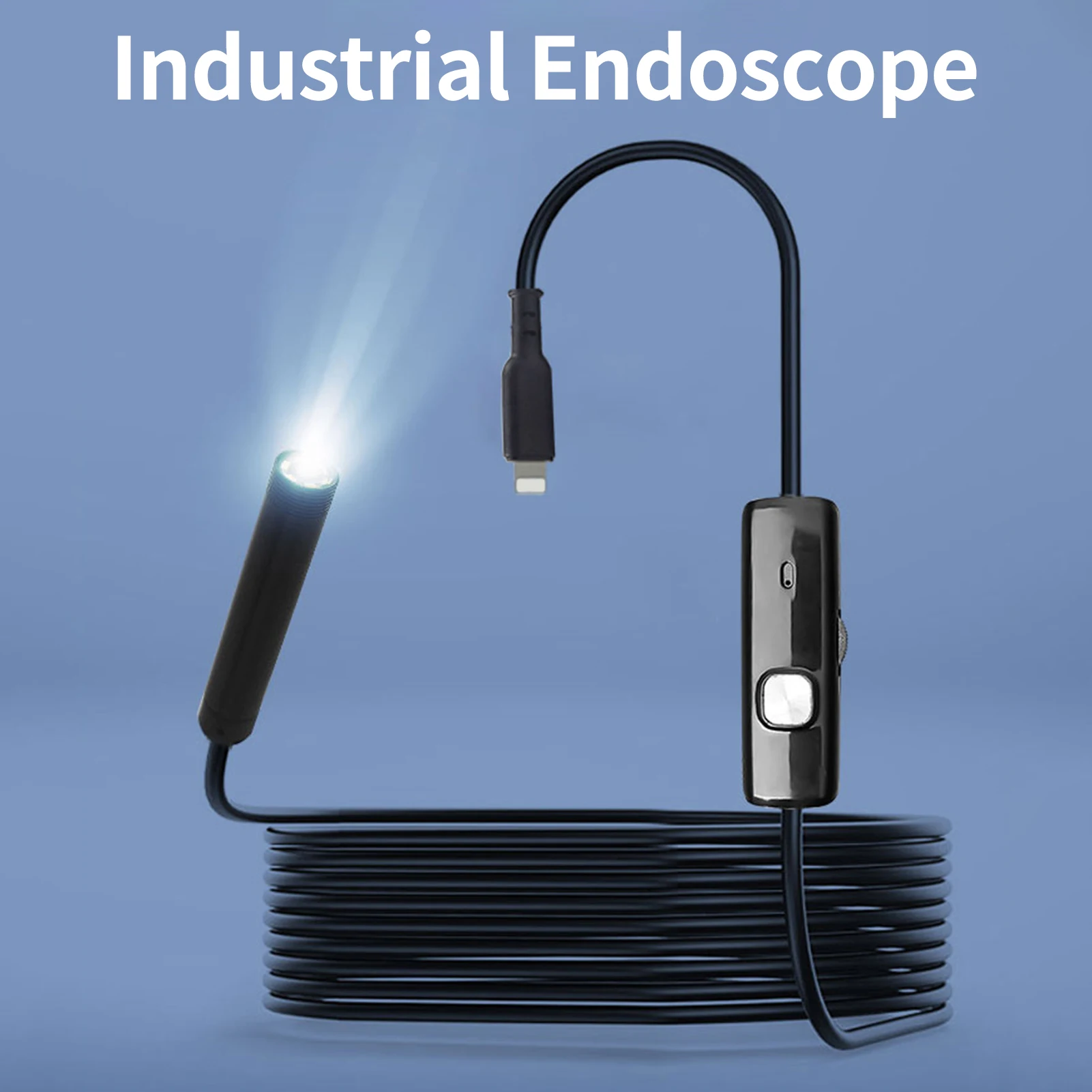 Caméra Endoscope Inspection 1920P - Câble Flexible 5m, étanche IP67, 8 LED - Pour Smartphone Android/iOS - Idéal Plomberie, Mécanique