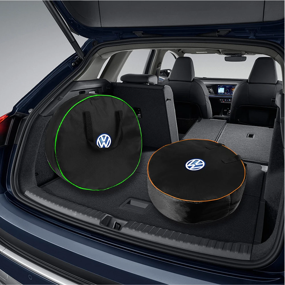 폭스바겐 GTI 골프 폴로 6 7 파사트 VW CC 티구안 T-ROC 제타 타이고용 차량 트렁크 정리 가방 충전 케이블 수납함 1개