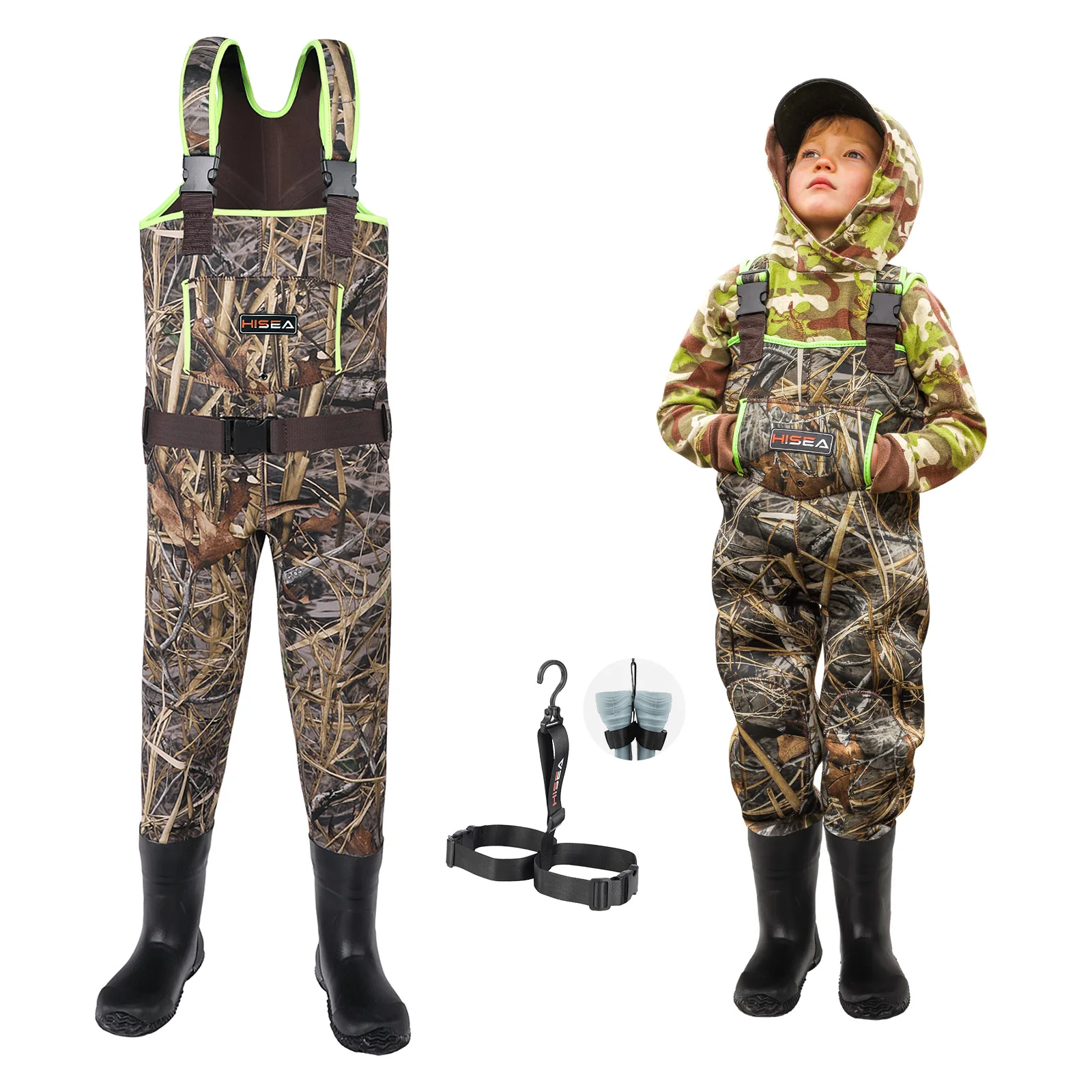 HISEA Kids Chest Waders for Toddler & Children Neoprene Youth