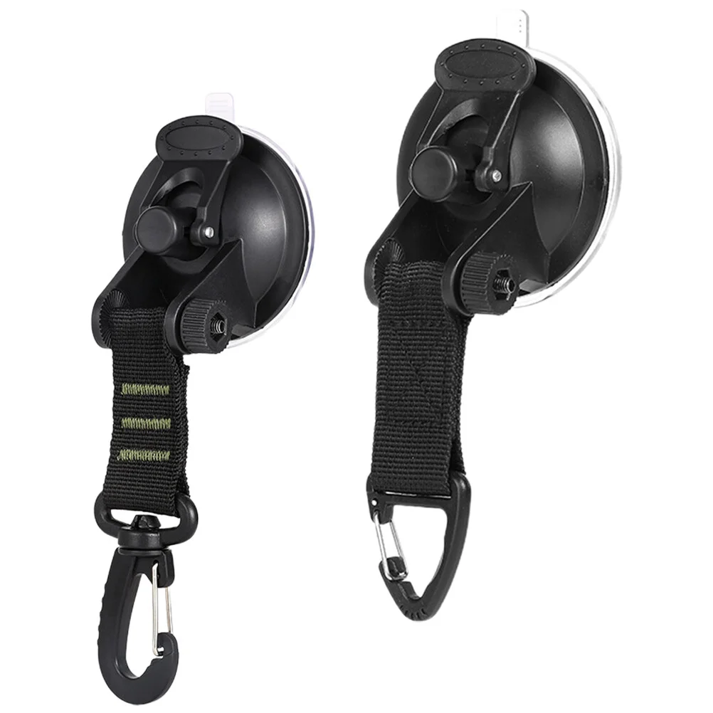 

2 Pcs Tent Suction Cup Hook Wall Mounted Heavy Duty Hangerss Portable Climbing Sucker Designed Abs Strong Multi-function Travel
