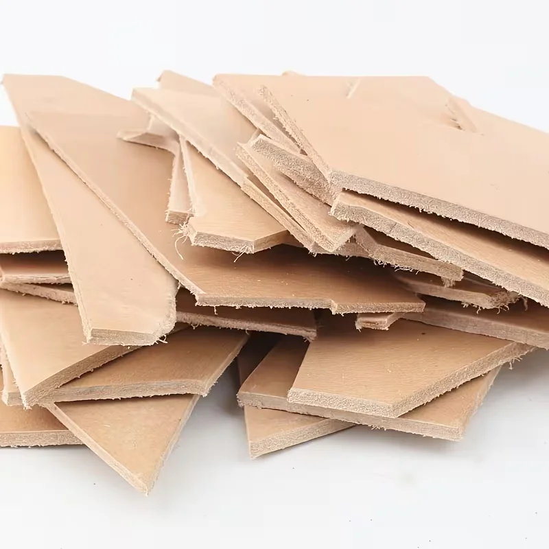 Premium 3.5mm Vegetable-Tanned Leather Material – Original Color Cowhide Scraps