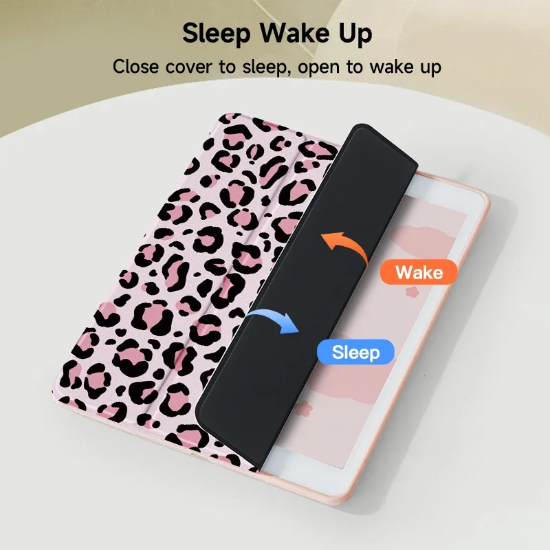 Enhanced iPad Case with Sleep Wake Function and Pen Slot Design - Double-Sided Printing
