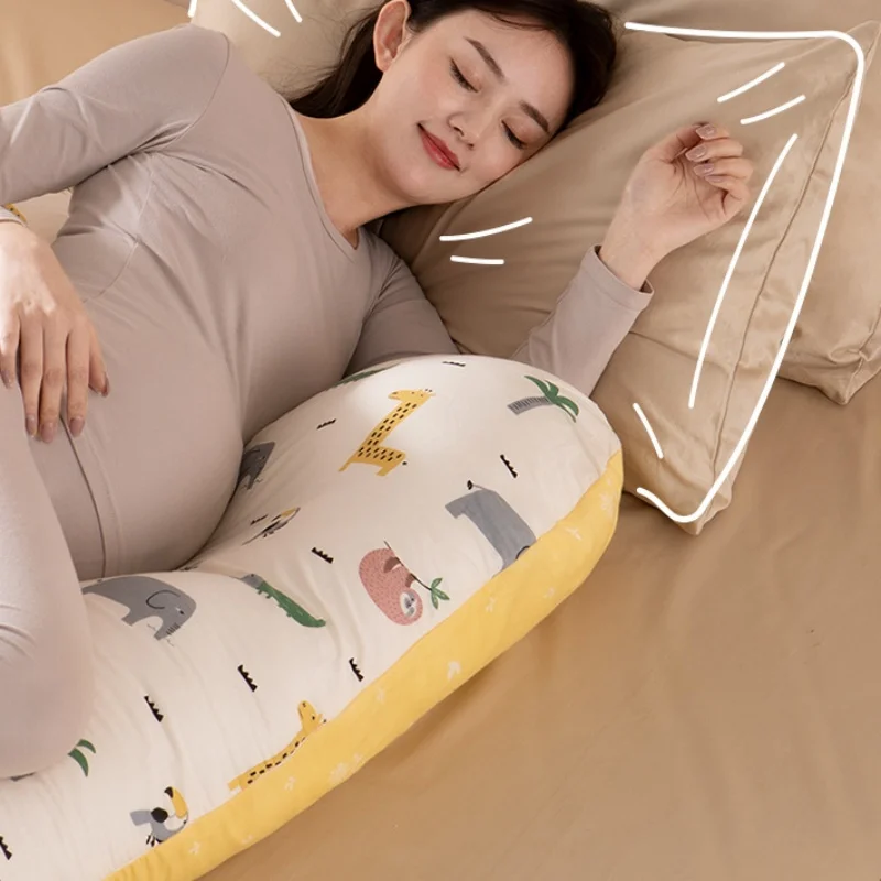 J-Shaped Pregnant Women's Waist Pillow Soft Comfort Pregnancy Pillow Abdominal Support During Pregnancy Cushion Maternity Pillow