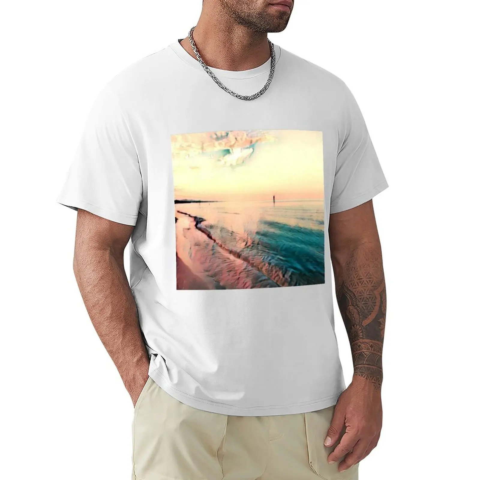 

Summer afternoon T-Shirt korean fashion blacks T-shirts for men cotton