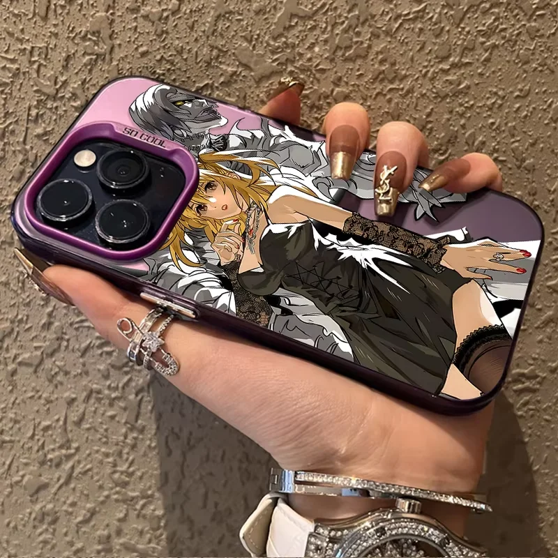 Stylish Anime-Inspired Death Note Phone Case Featuring Misa and Light Yagami