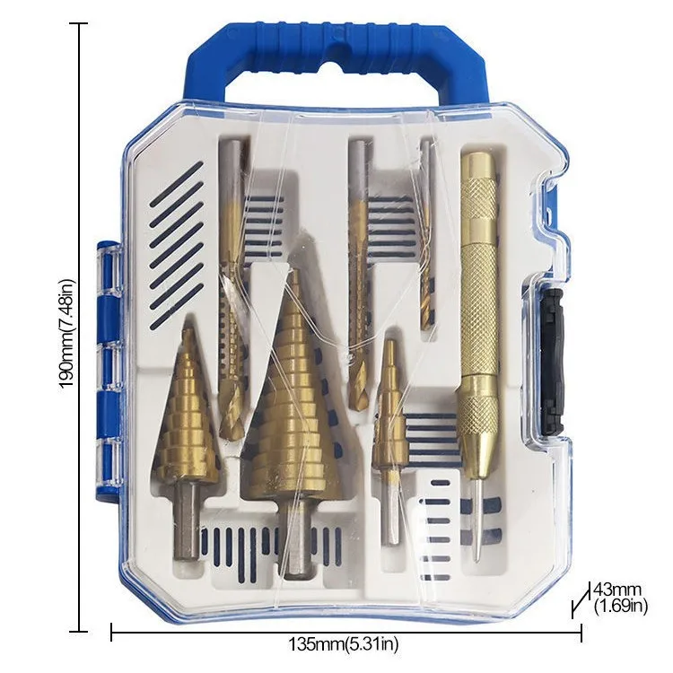 Titanium Coated Drill Bit Set for Metal and Wood Applications