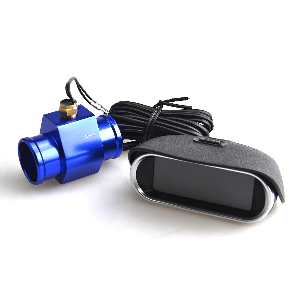 12V 24V Digital Water Temperature Gauge + Volt Water Temperature Sensor Head Plug Joint Pipe Sensor Radiator Hose Adapter 1/8NPT temperature sensor,digital temperature gauge,water temperature gauge