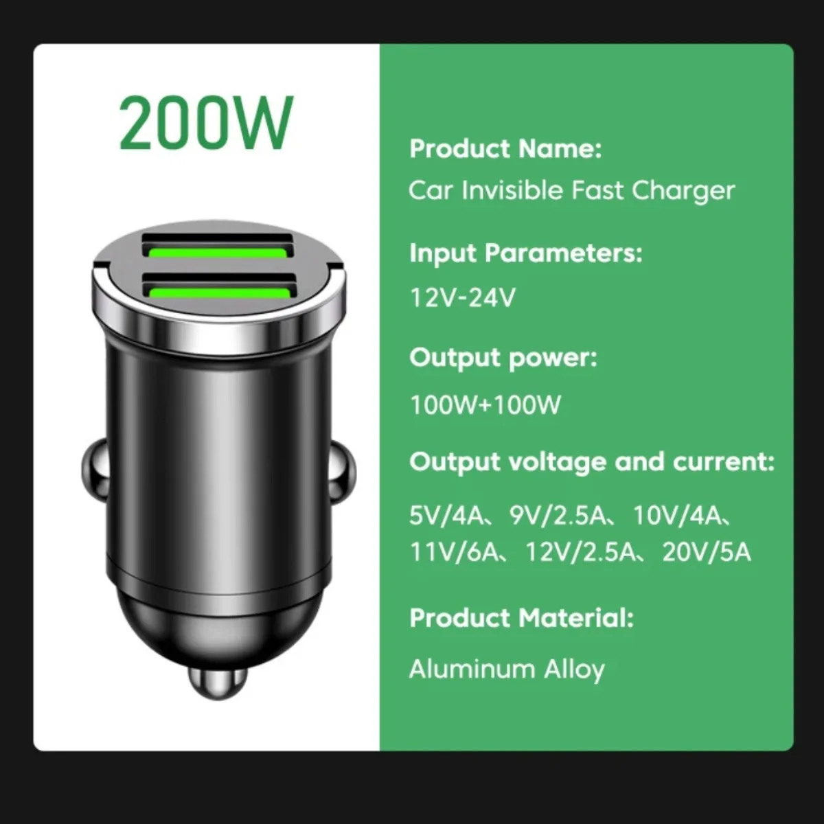  USB , 200W  Ʈ, ̴  , 2 Ʈ ʰ ,   , 12-24V