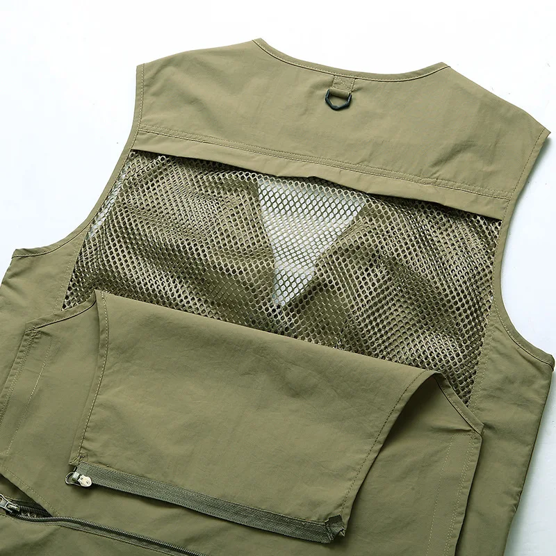5XL Summer Outdoor Casual Vest Work Vest Photographer Rock Climbing Travel Guide Volunteer Fishing Hunting Multi Pocket Vest