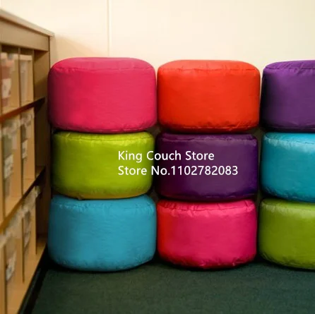easy carrying Round Ottoman Series Footrest Stool Kids Footstool high quality polyester Shoe Change Stool Carton Chair Gifts