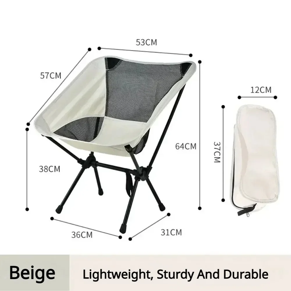 Portable Camping Moon Chair Outdoor Detachable Camping Seat Ultralight Folding Beach Fishing Chairs Practical Small Picnic Chair 6