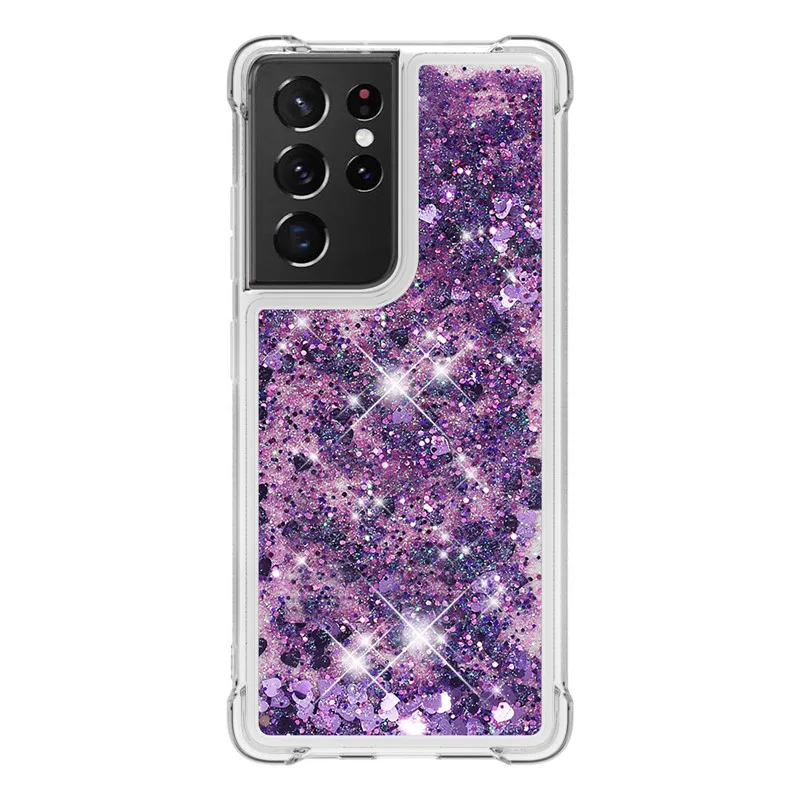 kawaii phone case samsung Quicksand Ốp Lưng Điện Thoại Samsung Galaxy S10 S20 S21 S22 Plus Dành Cho Samsung S20 FE S 22 S21 Cực lấp Lánh Chất Lỏng Bao Coque kawaii samsung phone cases Cases For Samsung