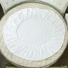 100% Cotton Round Bed Sheet Set Elastic Band Soft Skin Friendly Fitted Sheets Set Elastic Band Bedsheet 3/1 Pcs Mattress Cover 4