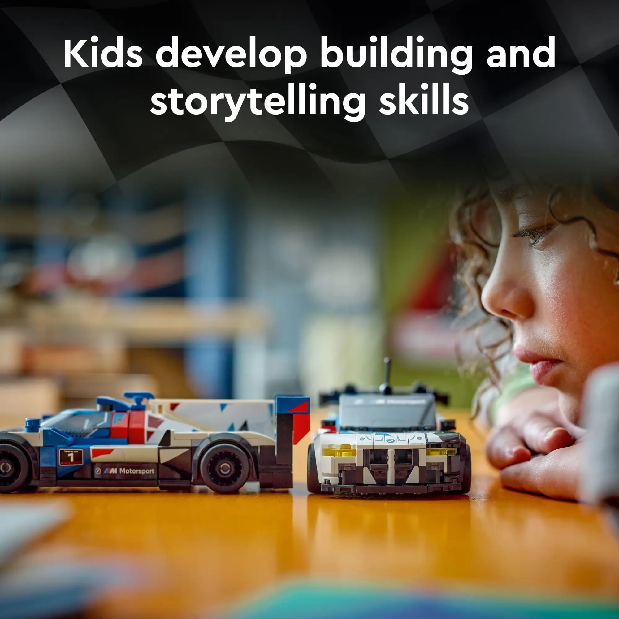 LEGO Speed Champions BMW M4 GT3 & BMW M Hybrid V8 Race Cars BMW Toy with 2 Buildable Models, 2 Driver Minifigures, Car Toy 76922 - Bilde 3