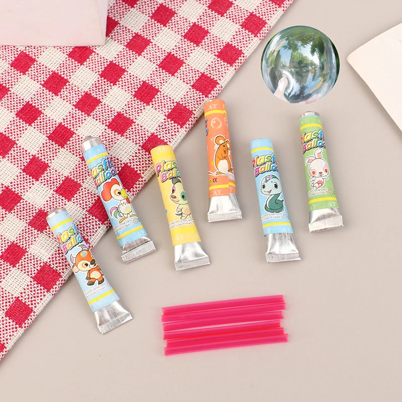 4PCS Classic Props Magic Bubble Glue Toy Blowing Colorful Bubble Ball Plastic Balloon Won't Burst Safe For Kids Boys Girls Gift 2