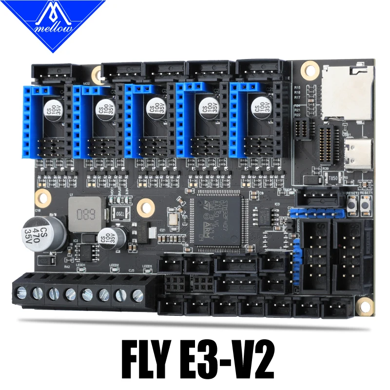 Mellow Linha Central Fly e3 V2.0 32bit 168mhz Placa de Controle Rrf Klipper Firmware Tmc2209 Uart Peças da Impressora 3d para Ender Pro
