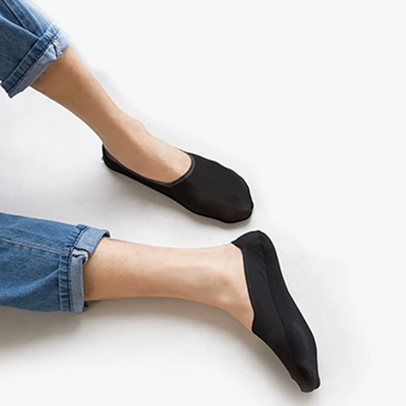 3 Pairs/Lot Men's Summer Invisible Boat Socks Matching Casual Non-slip Shallow Cozy Cotton Low Cut No Show Sock