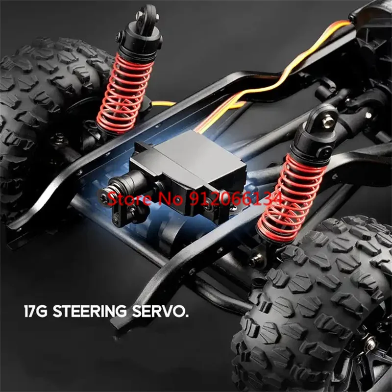 1:16 Full Scale All Terrain Off-Road Climbing RC Truck 4WD Shock Absorber Whole Car Light Group High Speed Remote Control Car 3