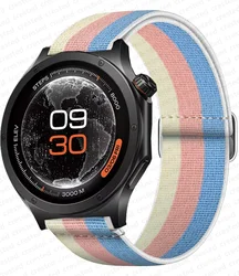 Adjustable Nylon Strap for Smartwatches - Elastic Bracelet Band Accessory (Pink double blue)