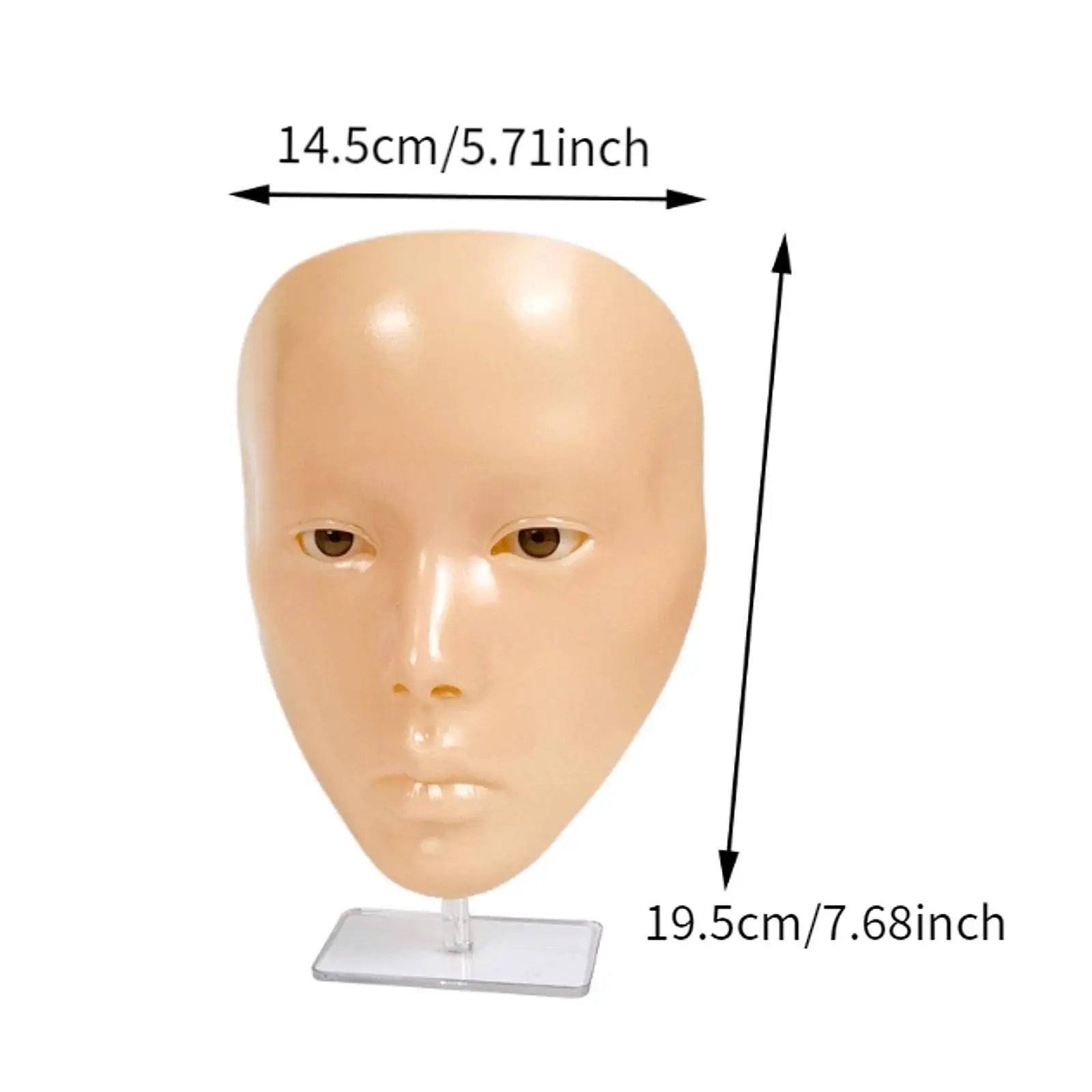 Makeup Practice Face Washable Manikin Model Doll Flat Head for Eyelash Extension Cosmetology Massage Permanent Makeup Salon