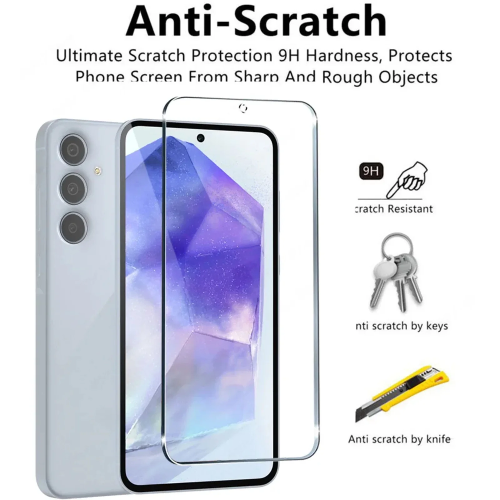 Premium HD Tempered Glass Screen Protector - Clear, Anti-Fingerprint, Shockproof (2/4 Pack)