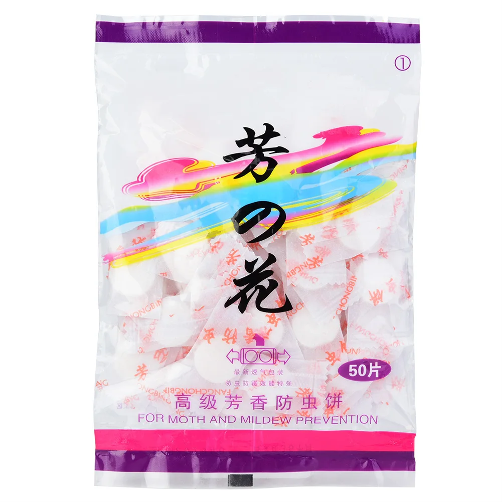 Camphor Balls Wardrobe Clothes Drawer Anti Mold Moth Balls Pest Control 50Pcs