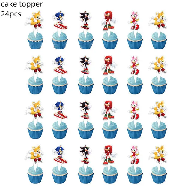 Sonic Birthday Party Decoration Articles Kids Toys 6th Balloons Set  Hedgehog Game Flag Pulling Cake Topper Paper Plate Cup - Animation  Derivatives/peripheral Products - AliExpress