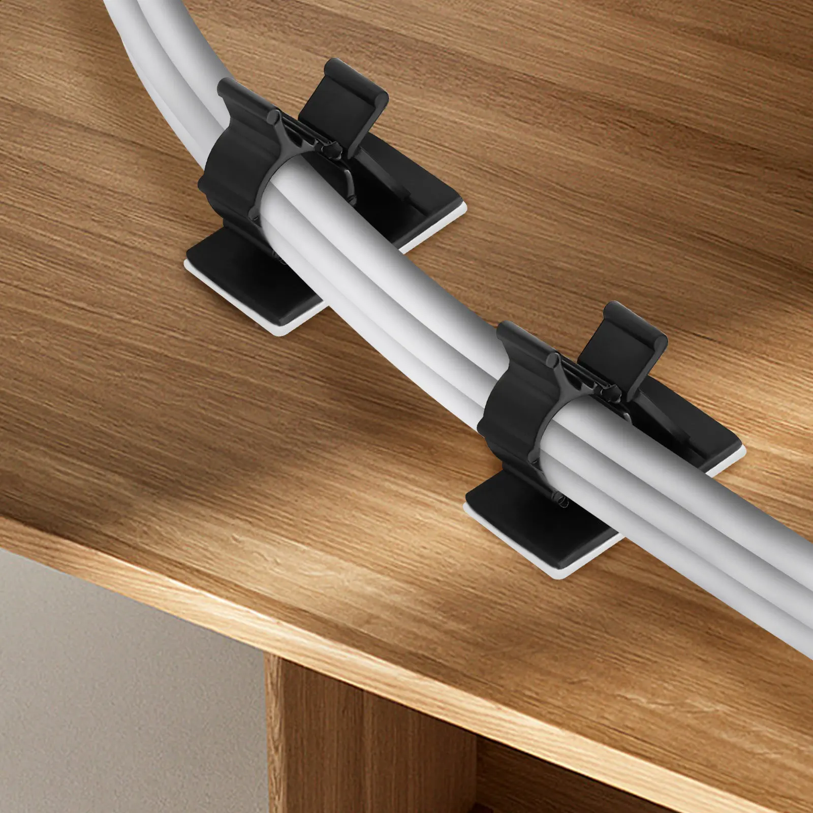 50Pcs 케이블 클램프 코드 키퍼 자체 접착식 와이어 정리 클립 강력한 접착식 전기 코드 관리 솔루션