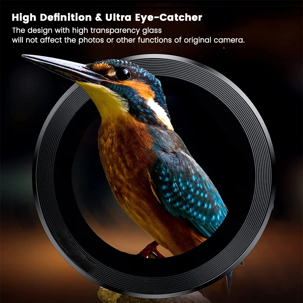 Galaxy Phone Case with Metal Ring and Camera Protectors – Rear HD Lens Glass Accessories
