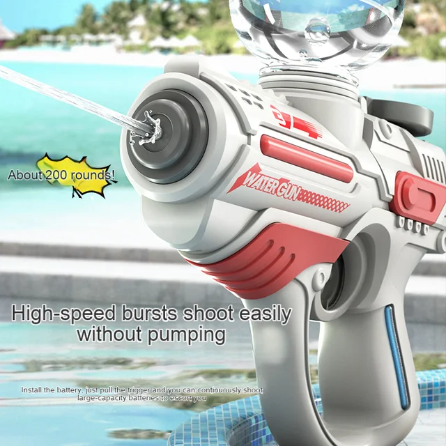 2024 New Electric Automatic Water Gun Children High-pressure Outdoor Beach Large-capacity Swimming Pool Summer Toy for Children 6
