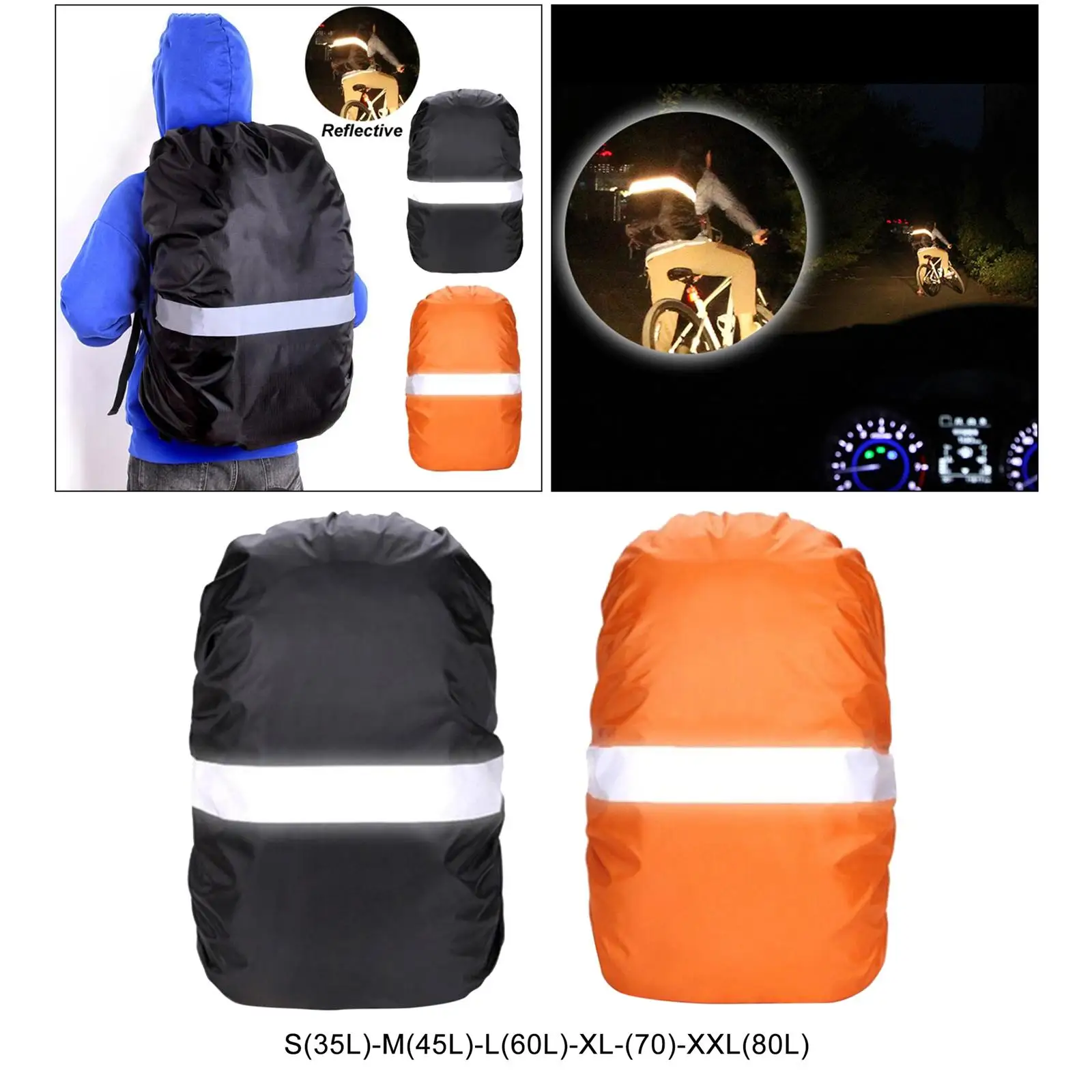 Nylon Waterproof Backpack Rain Cover for Hiking/Camping/Traveling/Outdoor Activities