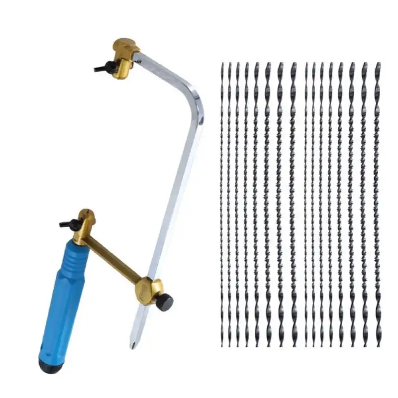 Adjustable Frame Sawbow U-shape Coping Jig Saw for Woodworking Craft Jewelry DIY Hand Tools with Spiral Blades tool 5