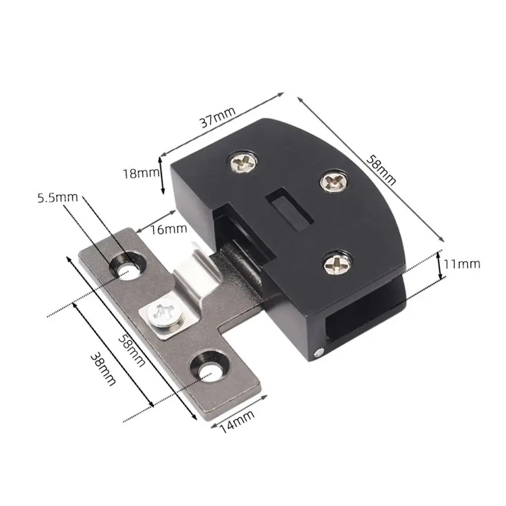 Description Picture 4 of itemPortable Furniture Glass Clip Hinge Metal Display Cabinet Hinge Bathroom Door Gasket Glass Clip Accessories Hinge Protector