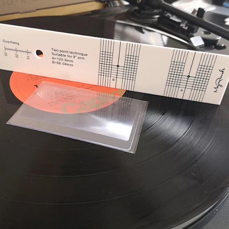 Tonabnehmer Kalibrierung Distanz messer Winkelmesser Schallplatte LP Vinyl Plattenspieler Phonograph Phono patrone Stift Ausrichtung