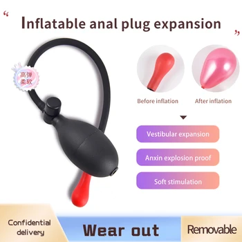 Adult Products Expandable Butt Plug Silicone Vagina Massager Sex Toys for Women Men Inflatable Anal Plug Backyard Anal Dilator 4