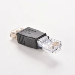 Ethernet Adapter: RJ45 to USB Female Converter Plug (1PCS)