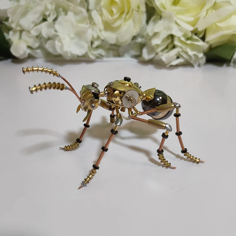 

Steampunk Mechanical Insects Ant Ornaments All Metal Insect Assembled toy Handicraft Desktop Handmade Crafts - Finished Product