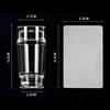 Heallor Transparent Nail Stamper with Scraper 2pcs Jelly Silicone Stamp for French Nails Manicuring Kits Nail Art Stamping Tool 6