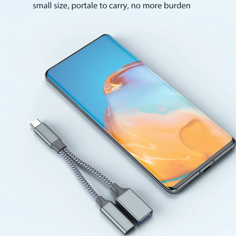 2 In 1 OTG Type-C 어댑터 케이블과 USB(PD10W 충전 전화기 포함) OTG 변환기