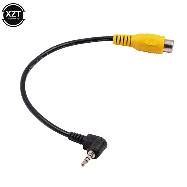 RCA to 2.5MM AV IN Cable For Car Rear View Camera to GPS Tablet Parking Adapter 4